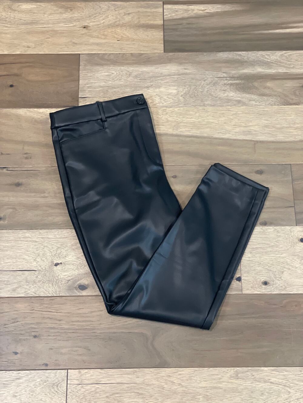 Loft Faux Leather Skinny Pants Size 14 Black NWT